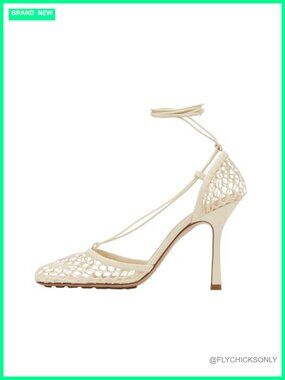 Olomisa Mesh Wrap-Up Heels Square Toe Strappy Stiletto Sandals